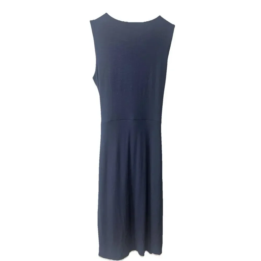 NWT $130 White house black market Dress Sleeveless Wrap Dress Womens WHBM 2